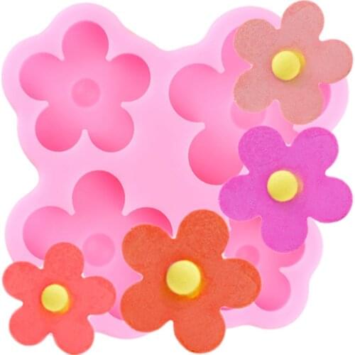 DIY Flower Silicone Mold Wedding Fondant Cake Decorating Tools Cupcake Topper Molds Candy Clay Chocolate Gumpaste Moulds