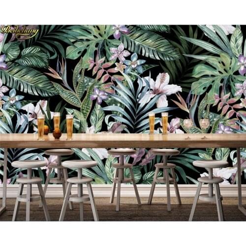 Beibehang Custom photo mural 3D hand-painted European pastoral style rainforest Southeast Asian mural wall papel de parede