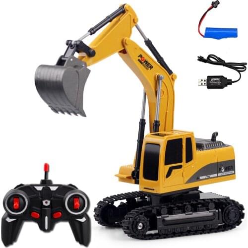 ZK50 2.4Ghz 1:24 RC Excavator toy 6 Channel Trucks Alloy/plastic Excavator Electric Vehicle Toys 6CH 5CH RTR Kid Birthday Gift