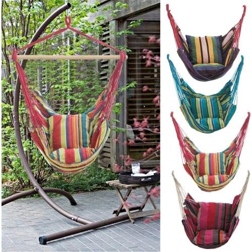 Swinging Hammock Camping Garden Hanging Chair Garden Outdoor Soft Swing Seat For Indoor Outdoor Balcony Dropshipping