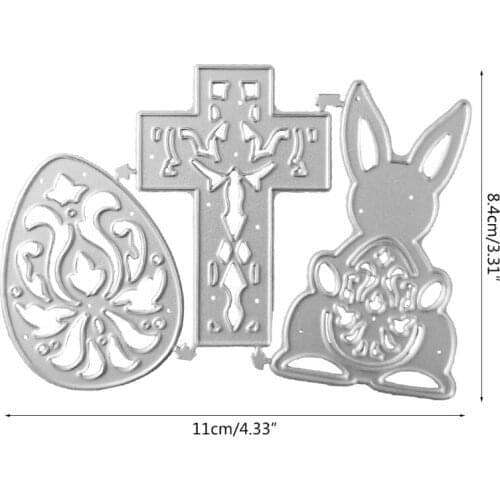 Easter Bunny Eggs Cross Metal Cutting Dies Stencil Scrapbooking DIY Album Stamp Paper Card Embossing Decoration