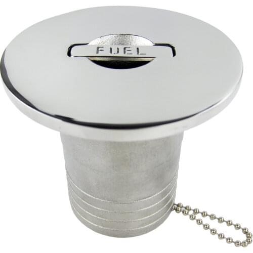 Boat Deck Fill / Filler Keyless Lift Cap 2" Fuel Marine 316 Stainless Steel