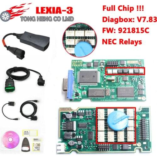 Best Full Chip Lexia 3 PP2000 V48/V25 Lexia3 Newest Diagbox V7.83 Lexia-3 Firmware 921815C Diagnostic Tool