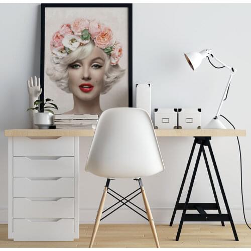 Corolla Fashion Poster Marilyn Canvas Painting Black White Wall Art Print Monroe Modern Picture For Living Room On The Wall
