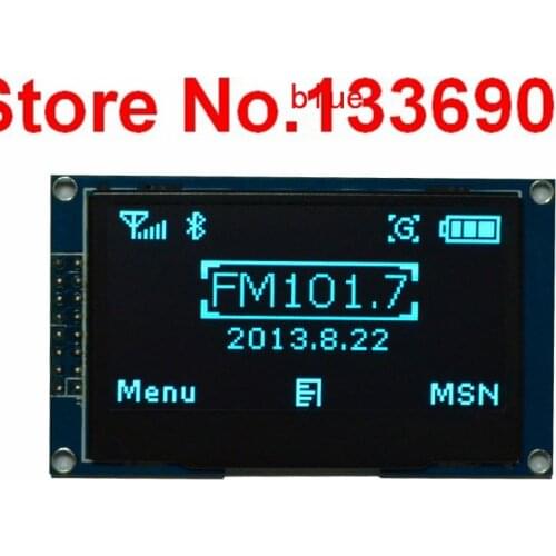 3.3v 2.42 inch blue 128x64 OLED display module OLED module 8bit-6800/8080 4-SPI I2C Interface 16PIN driver ic ssd1309