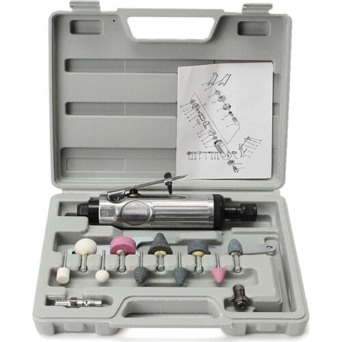 1/4 + 1/8 Inch Air Compressor Die Grinder Kit 3/6mm Shank Mounted Stones Grinding Polishing Engraving Tools Set Pneumatic Tools