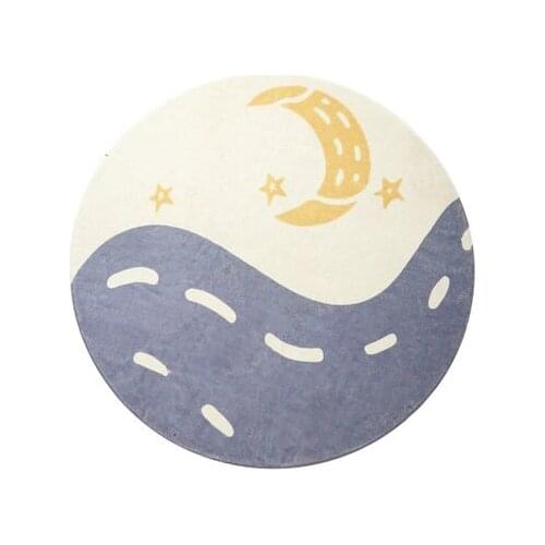 New Nordic Style Soft Moon Sun Carpet Non-Slip Round Home Mat