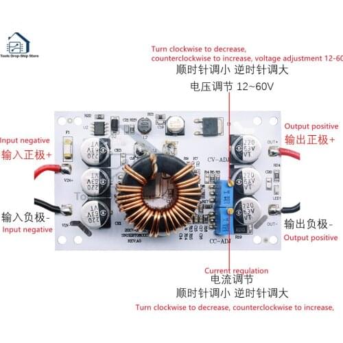 10A 250W/500W Boost Converter Constant Voltage Constant Current Drive Power Supply Module DC-DC Step Up Module Voltage Regulator