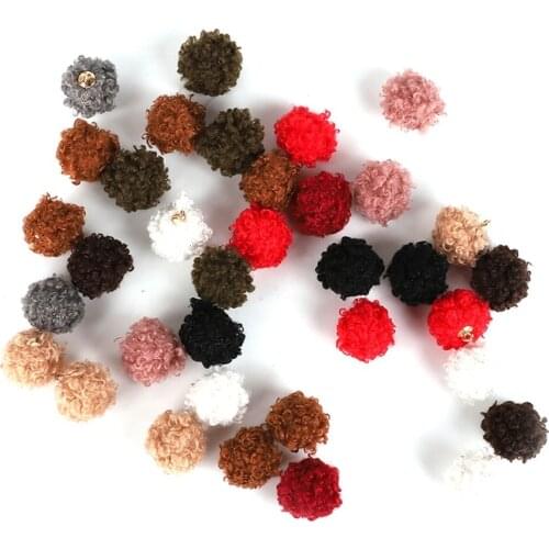 Size 20mm Small Charm Cashmere Charm Beads Ball Charm Pendant for Earring Fashion Jewelry Findings Craft Making
