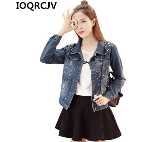 Plus Size 4XL 5XL Denim Jackets Basic Coats 2019 Autumn Long Sleeve Casual Short Denim Coat For Women Jeans Jacket Outerwear 618