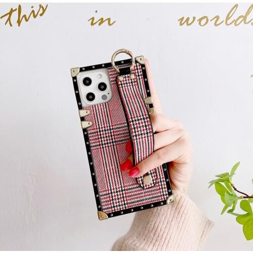 Luxury Vintage England Grid Phone Case for Samsung Note 20 Ultra 10 Lite 9 8 S20 S10 S9 S8 Plus Soft Square Silicone Back Cover