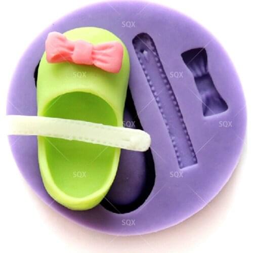 Shoes And Zippers Shaped Silicone Mold Fondant Mould Cake Decorating Baking Tools Kitchen Accessories SQ15145