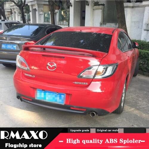 For MAZDA 6 Spoiler 2006-2011 MAZDA 6 High Quality ABS Material Car Rear Wing Primer Color Rear Spoiler