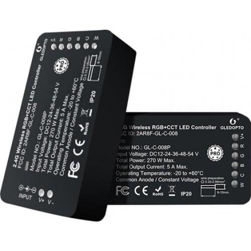 Controller Pro ZIGBEE 3.0 RGB+CCT Smart LED Light Strip Controller Voice Smart Phone APP RF Remote Control For Alexa Amazon Echo