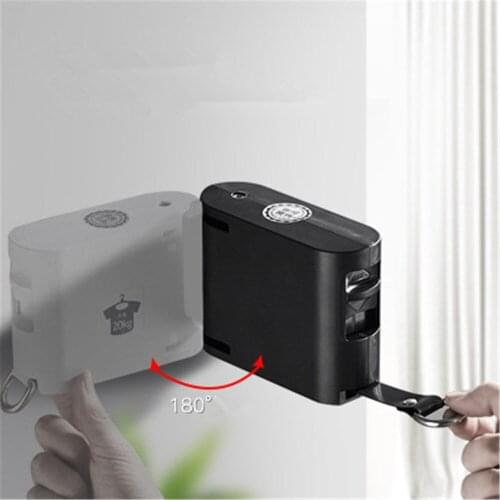 Wall-Mounted Invisible Clothesline With Non-Slip Waterproof Rack 180° Rotatable Clothes Rope Balcony Hotel Clothes Drying Tools