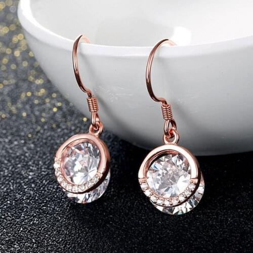 ONE Pair 925 Sterling Silver Earrings 5A+ Cubic Zirconia CZ Jewelry Ball Drop Earring For Women Wedding Hot Selling Party Gift