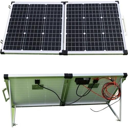 Rigid Glass Solar Panel 100W (2pcs 50w) Solar Panel 12V Monocrystallne Solar Cell For Caravan/Traveling/Camping Easy Carry