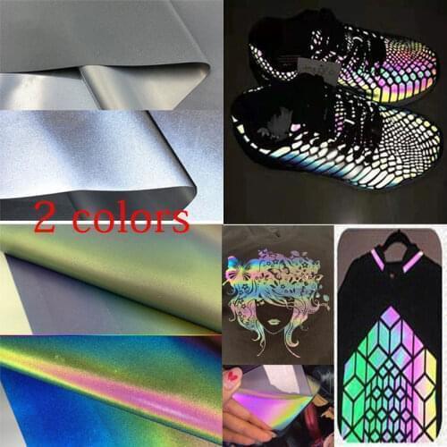 1 Roll rainbow reflective lettering film heat transfer vinyl film T-shirt Iron On HTV Printing crop number pattern