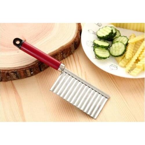1PC Stainless Steel Kitchen Potato Carrot Fruit Vegetable Cutter Tools Wavy Edged Peeler Cooking Tools French Fry Cutter LF 170