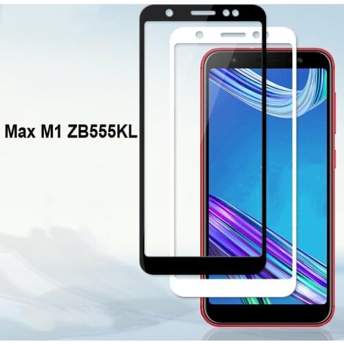 1pcs Ultra-Thin white black color full screen protector Tempered Glass film For Asus Zenfone Max M1 Screen protective glass film