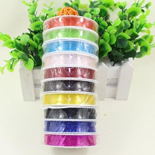 0.8mm 10 roll Diy crystal line elastic line elastic beads fishing line jewelry elastic nylon bracelet bracelets rope 019004004