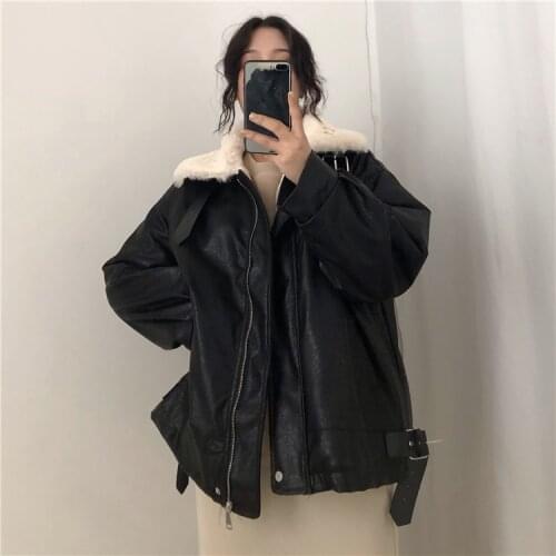 AUSO Womens Fashion Leather Jackets