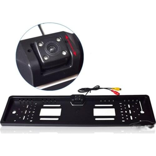 Car Rear View Camera Waterproof Eu European License Plate Frame Night Vision Backup Camera