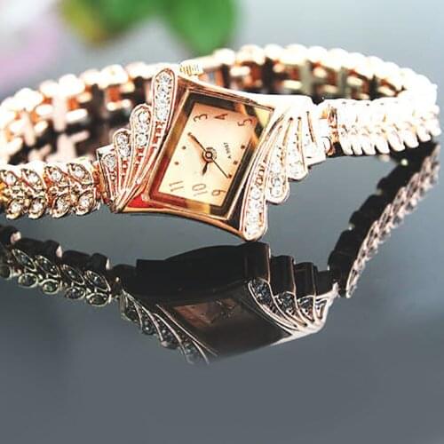 Brand Fashion Women Watches Bracelet Watch Luxury Ladies Crystal Quartz Rhombus Bangle Rhinestone Wrist Watch Relogio Feminino