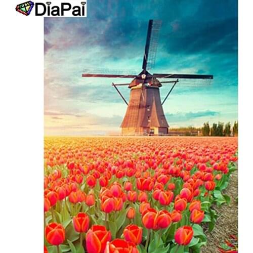 DIAPAI 5D DIY Diamond Painting 100% Full Square/Round Drill "Flower landscape" Diamond Embroidery Cross Stitch 3D Decor A23426