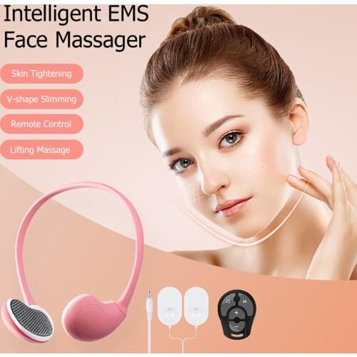 EMS Face Massager Intelligent Electric V-shape Slimming Facial Lifting Massager Vibration Face Lift Skin Rejuvenation Beauty
