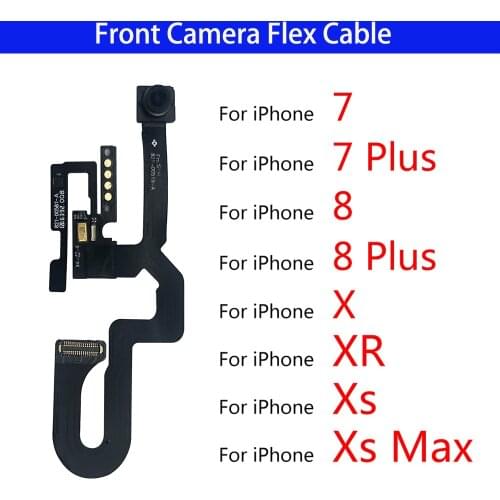 Front Small Facing Camera Moudle for iPhone7 8 Plus X XR XS Max with Connect Sensor Flex Cable Ribbon 100% Tested