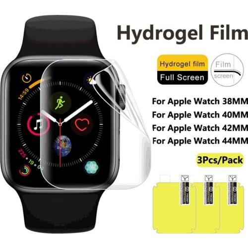 3Pcs/Lot Hydrogel Screen Protective For Apple Watch 6 SE 4 5 44MM 40MM Full Soft Coverage Film For iWatch 3 2 1 38 42 Accessries