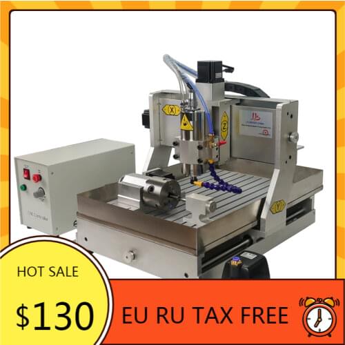 DIY CNC Router 3040 500W Engraving Cutting Machine 4Axis USB Port Mach3 Controller With Limited Switch Auto-checking Tool