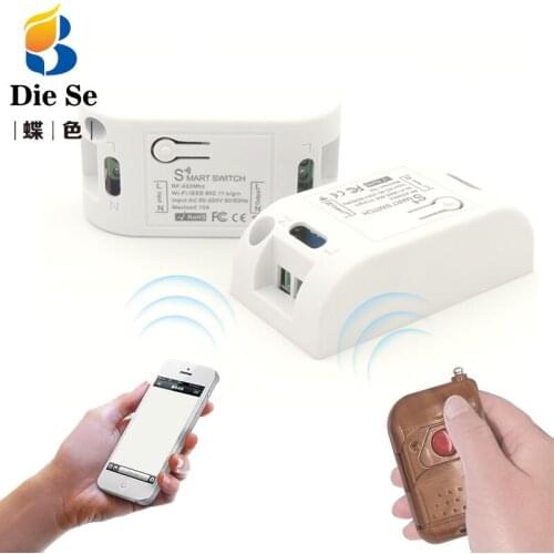 Smart Automation Modules Wifi Wireless Switch and 433Mhz RF Remote Control Via IOS Android Phone and Transmitter Timing control