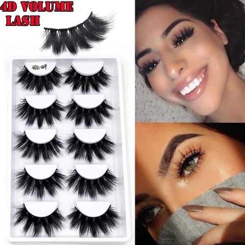 Eye Makeup Tools Natural Long Wispies Fluffy Full Volume Thick False Eyelashes Eye Lash Extension 4D Faux Mink Hair