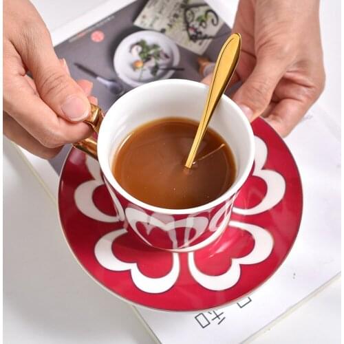 Classic European Bone China Coffee Cups and Saucers Tableware Coffee Plates Dishes Afternoon Tea Set Home Kitchen With Gift Box