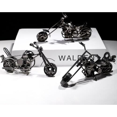 Creative Model Ornament Iron Made Motorbike Ornaments Boy Room Modern Home Decoration Living Room For Office Table Gift