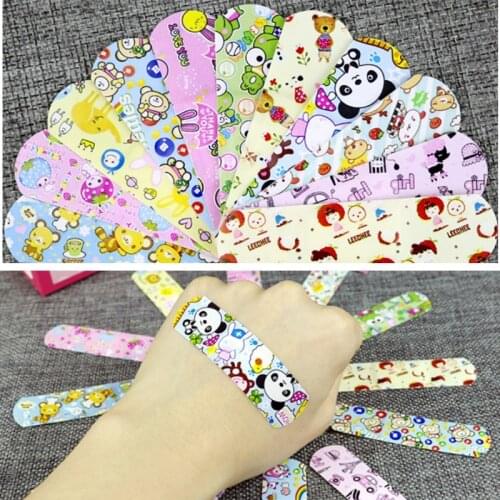 100pcs/set Cute Cartoon Medical Patch Waterproof Wound Adhesive Bandages Dustproof Breathable First Band Aid Adhesive for Kids