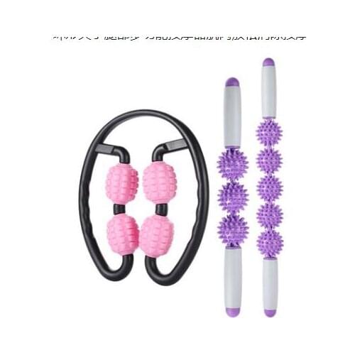 Massage Stick Muscle Roller Yoga Body Massage Stick Relax Tool Muscle Roller Sticks with Point Spiky Ball
