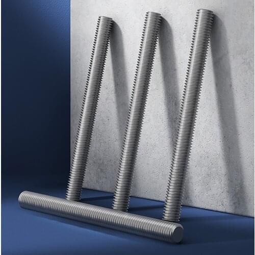 1Pcs Full Threaded Rod M2-M20 Metric Wire Screw Rod Bolt Bar Studs 304 Stainless Steel Length 150mm-400mm