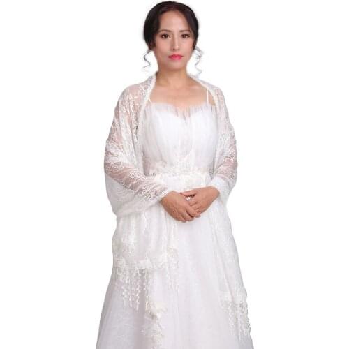 Fashion Wedding jacket White Women Wraps spring and summer Shin cape dress Party Coat for Bridal bolero