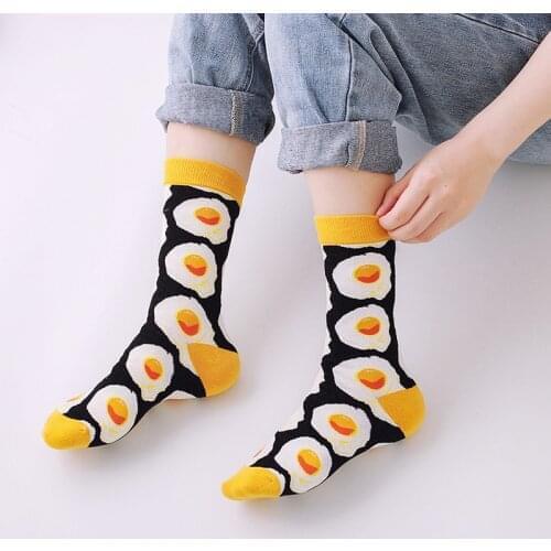 Fashion Avocado Fruit Women Hip Hoip Socks Cotton Autumn and Winter Gourmet Streetwear Funny Socks Women 420
