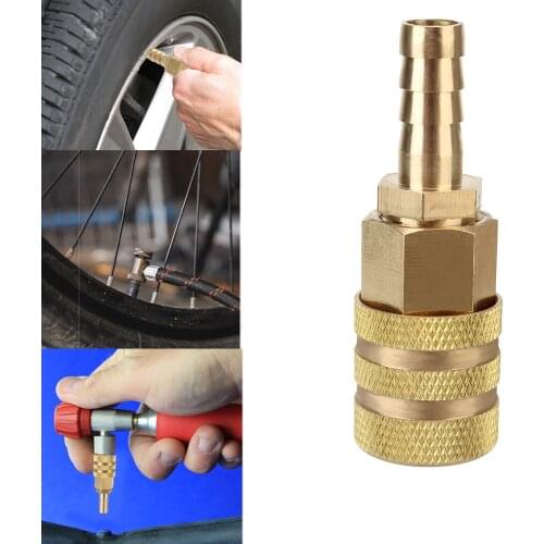 Inflatable joint Solid Brass Hardware Coupler and Plug Quick Connect 1/4" NPT Air Fittings 8mm