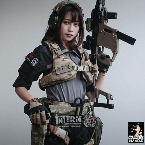 NEW Airsoft Paintball Tactical Molle Vest Bikini Chest Rig Quick Release For Women
