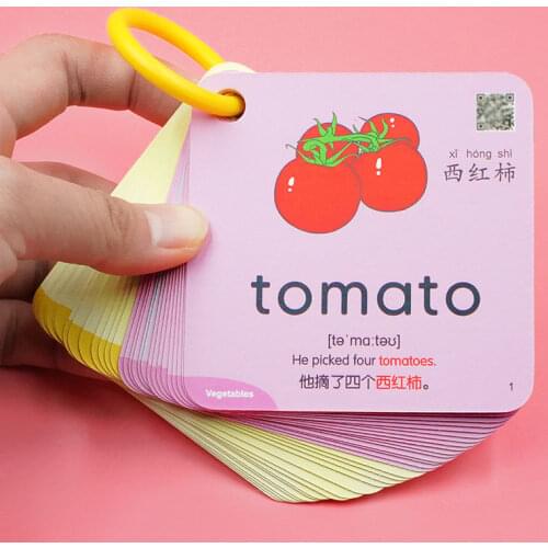 600 Words 20 Categories Cognition Learning Card Animal Shape Color Montessori Educational Chinese English Flash Cards For Kids