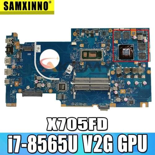 Akemy X705FD original mainboard with i7-8565U V2G GPU For ASUS X705FD X705FN X705F laptop motherboard mainboard tested full 100
