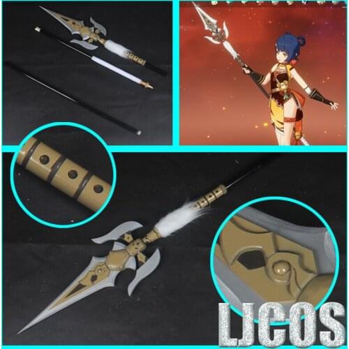 Hot Game Genshin Impact Xiangling Spear Anime Role Playing Props Weapons for Halloween Christmas Party Toys Birthday Gifts