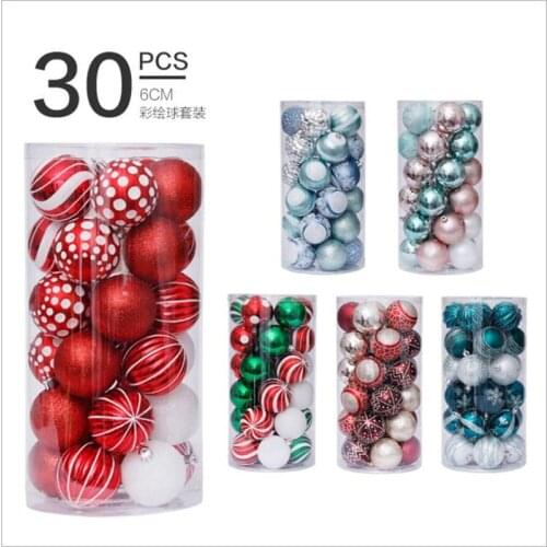 30pcs 60mm Christmas Xmas Tree Ball Home Decor Hanging Ornament Home Party Ornament Decor Christmas Decoration Accessories Balls
