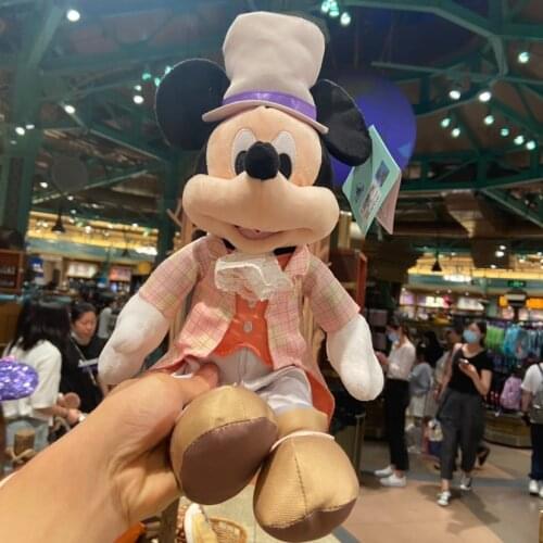 Shanghai Disney retro Mickey Minnie cartoon formal dress cute plush toy doll for childrens birthday gifts