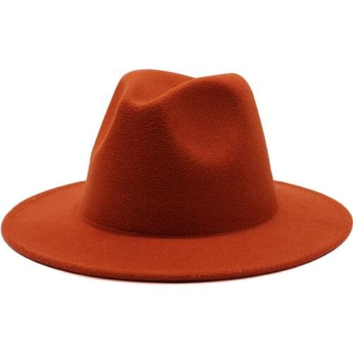 Fashion Wide Brim Fedora Hats Women Men Vintage Panama Cap Black White Solid British Style Elegant Formal Dress Wedding Jazz Cap